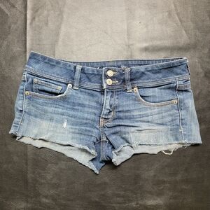 American Eagle Outfitters Distressed Blue Jean Shorts